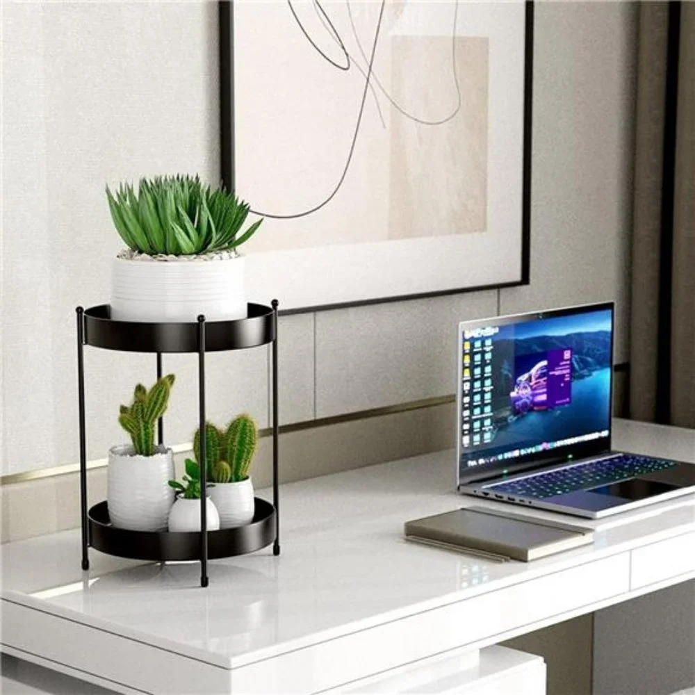 Bathroom Vanity Countertop Organizer - 2 Tier Makeup Counter Organizer (Black)